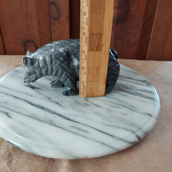 Marble Bear Figure